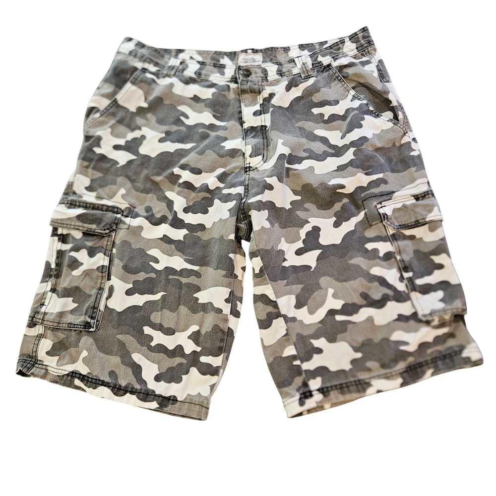Journeys Mens Grey Camo Cargo Shorts Size‎ 40 Cotton Camouflage Utility Gorpcore